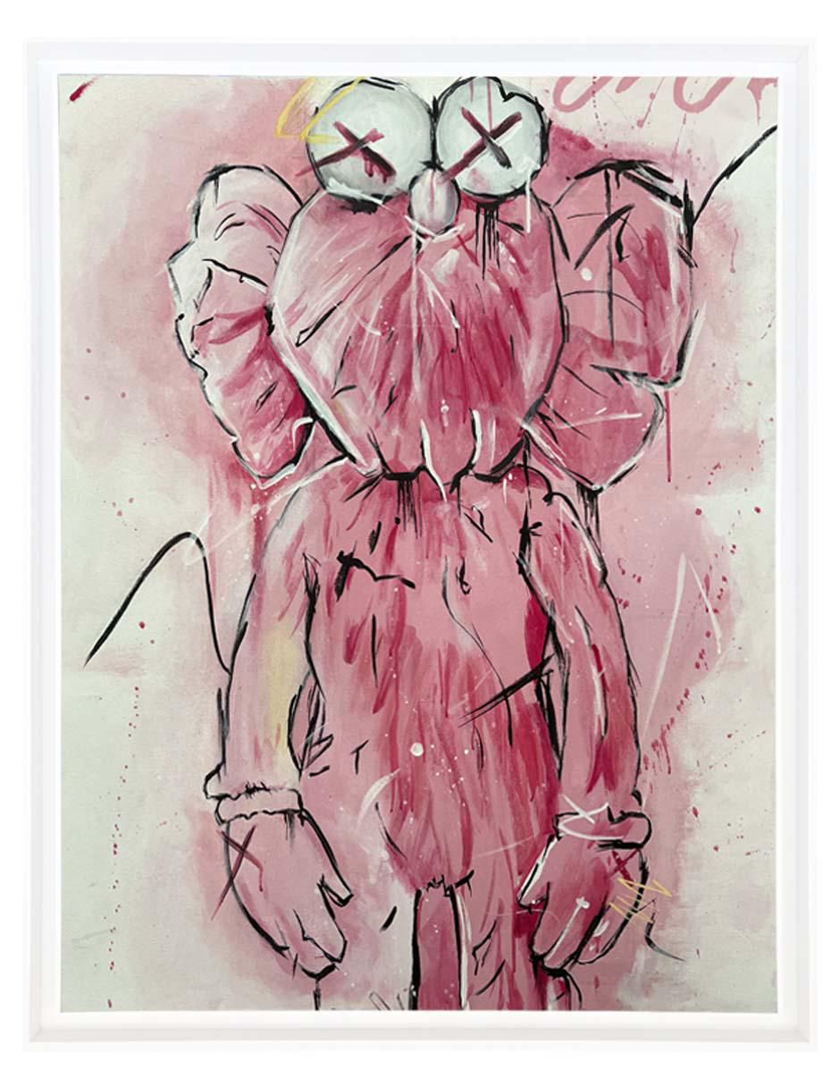 Pintura Kaws técnica acrílico
