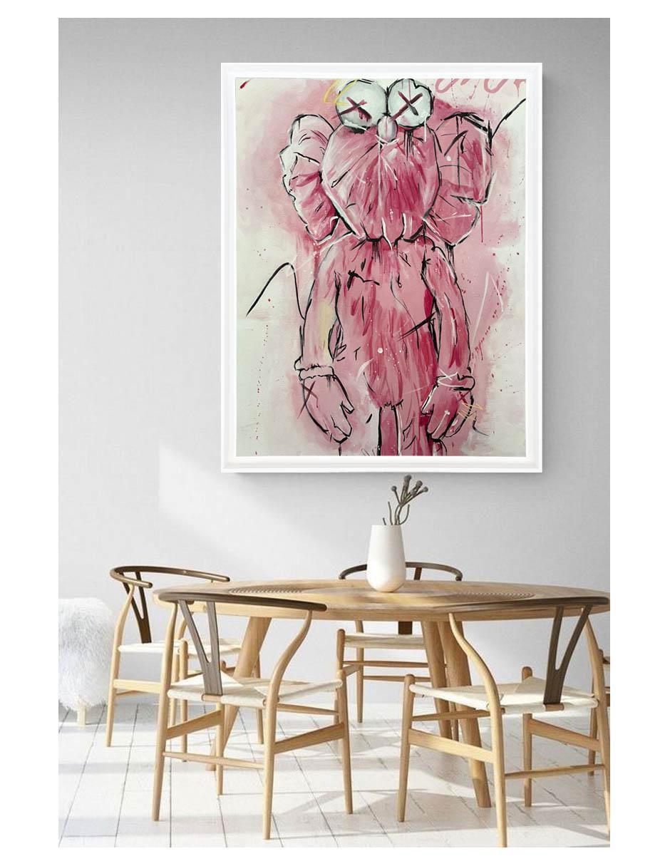 Pintura Kaws técnica acrílico 2