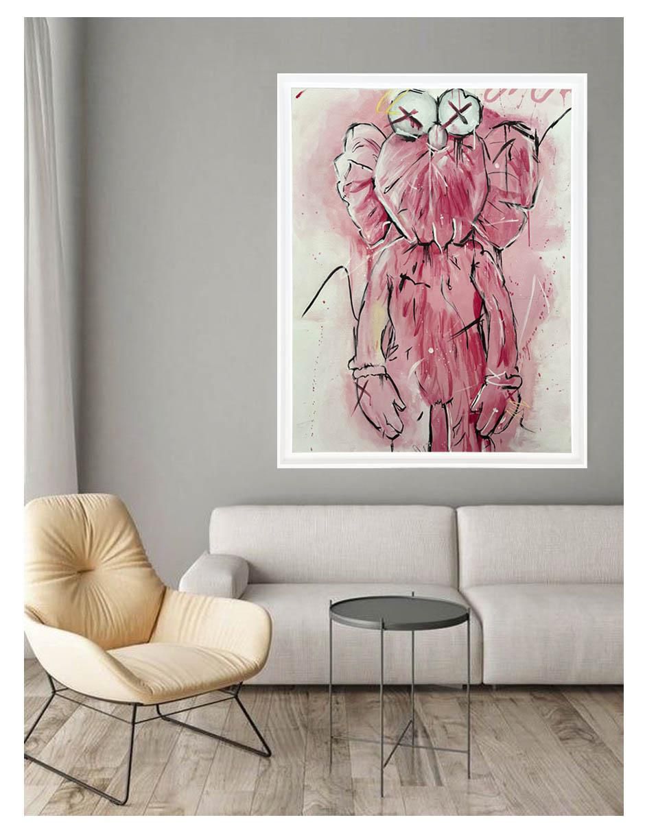 Pintura Kaws técnica acrílico 3