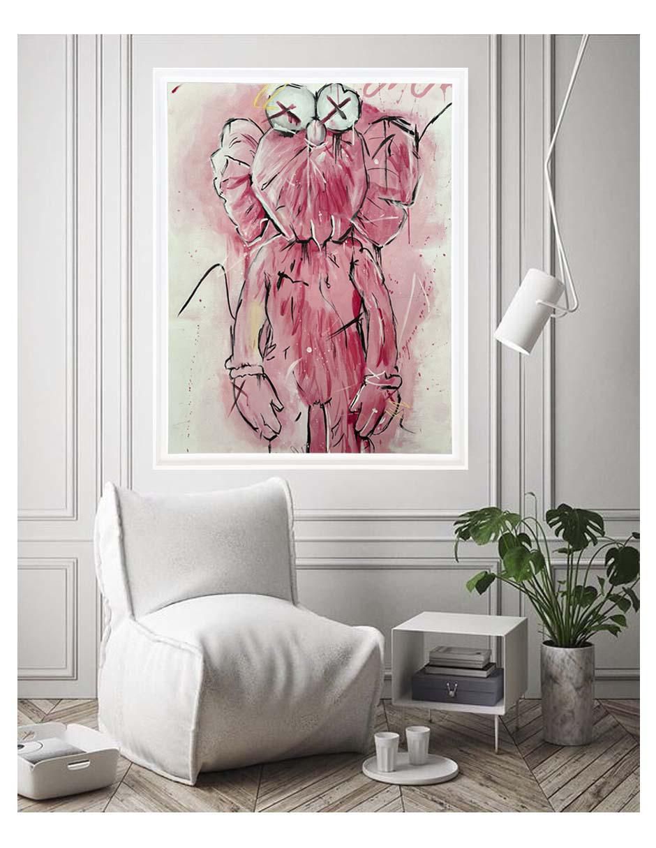 Pintura Kaws técnica acrílico 4