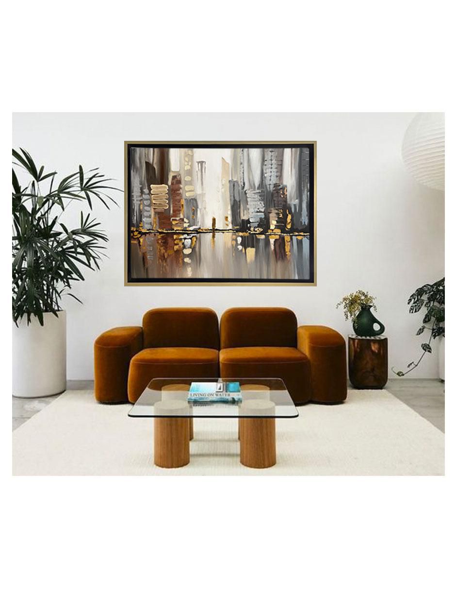 Pintura City of God técnica mixta Ciudades Abstracto 5