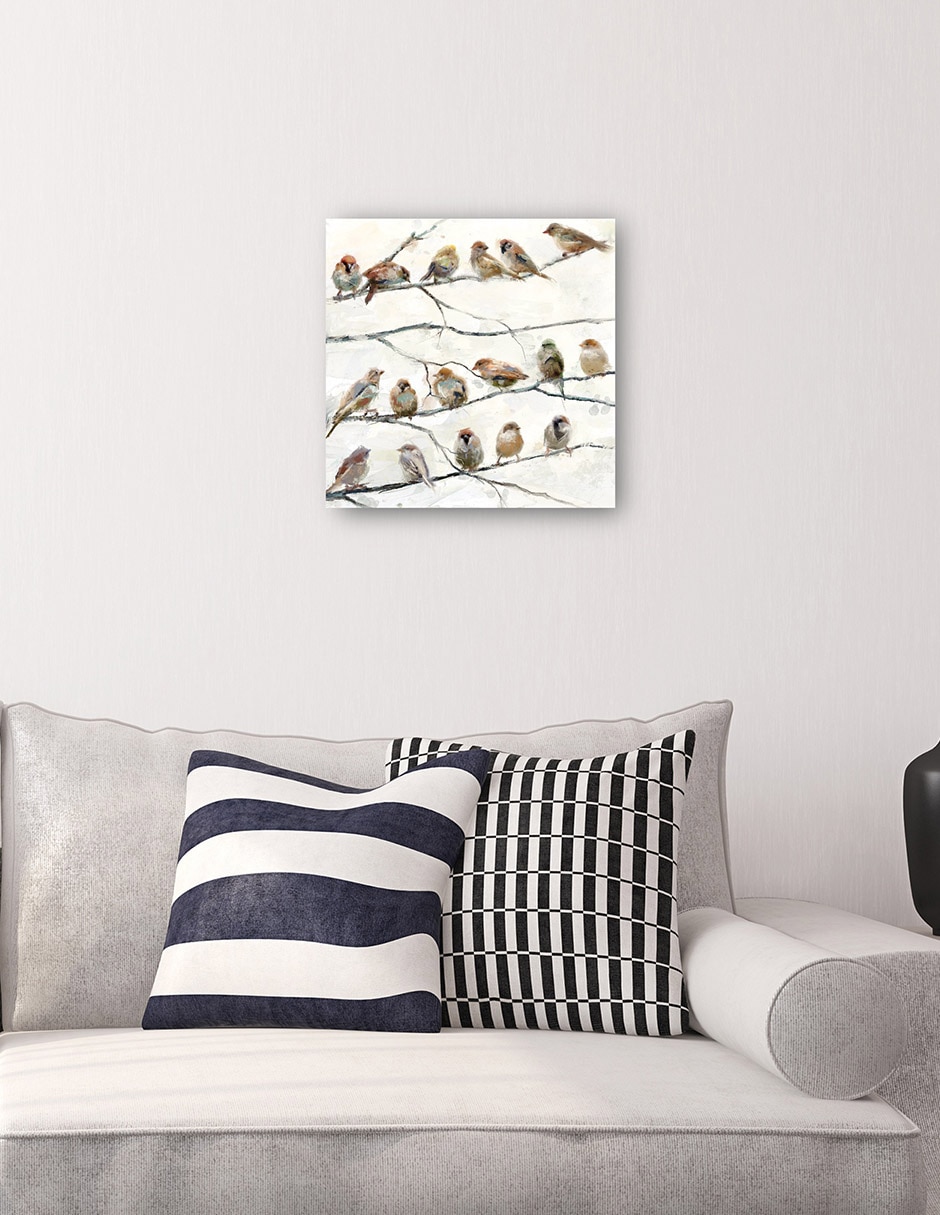 Cuadro decorativo Aves de la misma pluma técnica mixta Naturaleza 4