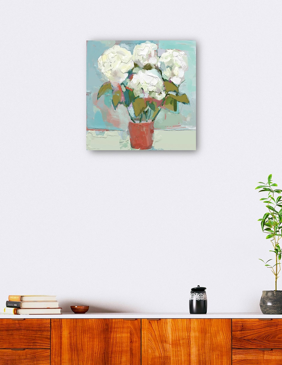 Cuadro decorativo técnica mixta Macetas 2