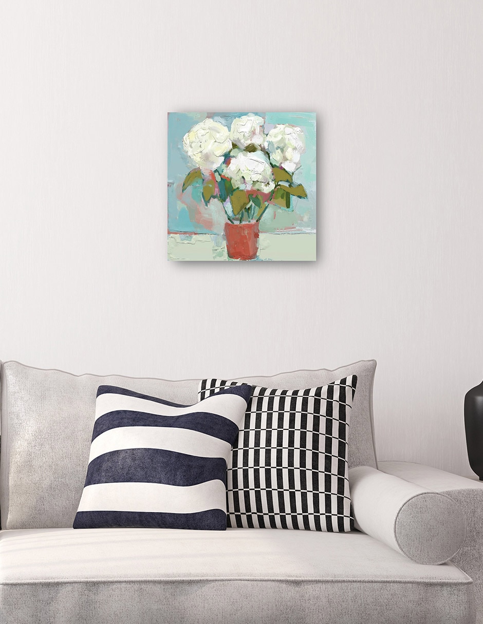 Cuadro decorativo técnica mixta Macetas 4