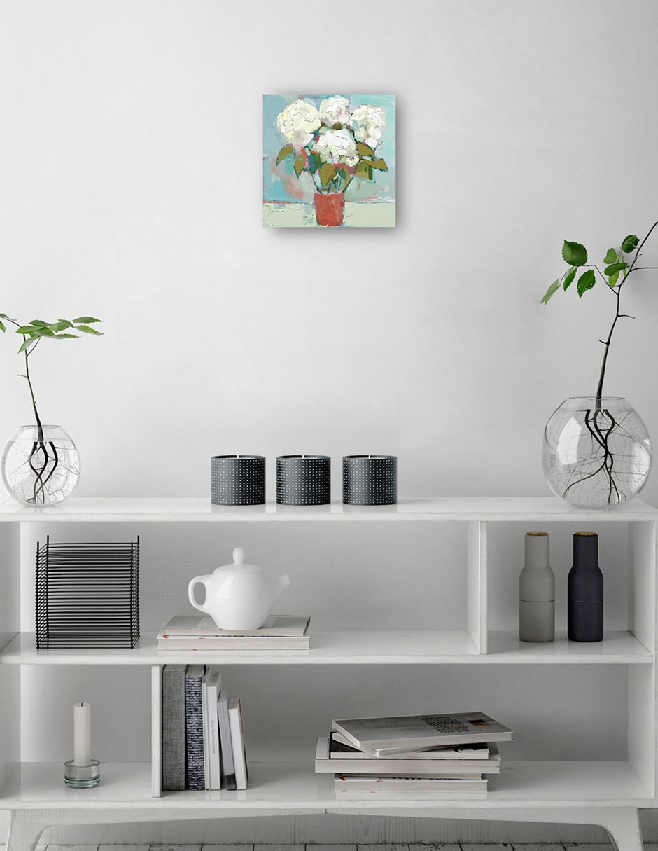 Cuadro decorativo técnica mixta Macetas 6
