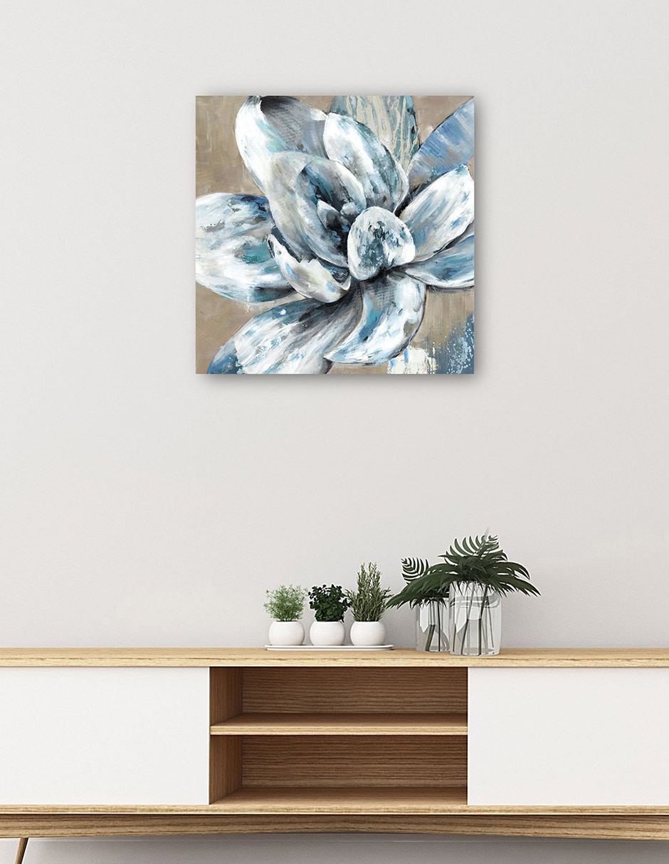Cuadro decorativo Primavera de plata II técnica mixta Floral 3