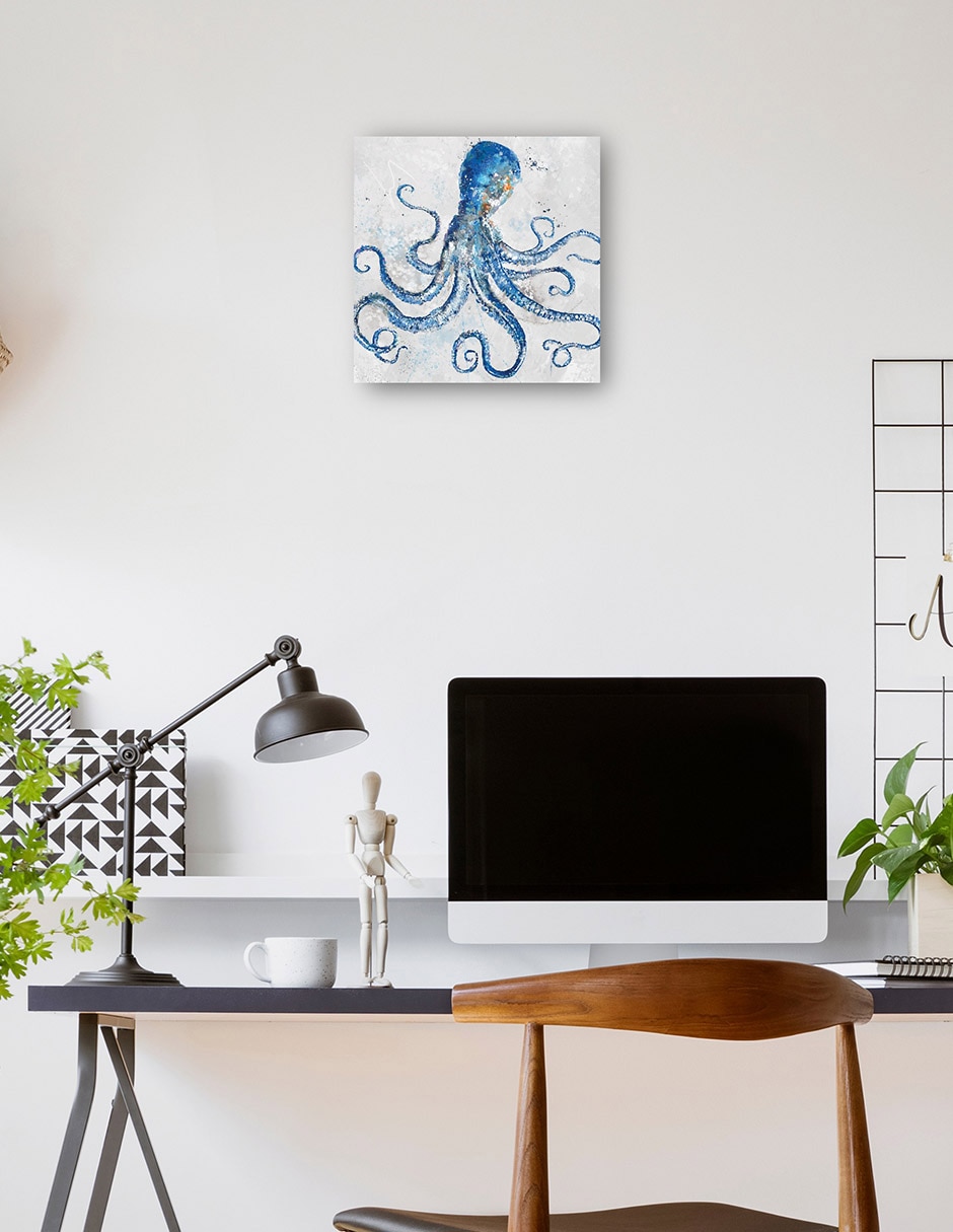 Cuadro decorativo Pulpo técnica mixta Criaturas Marinas 5
