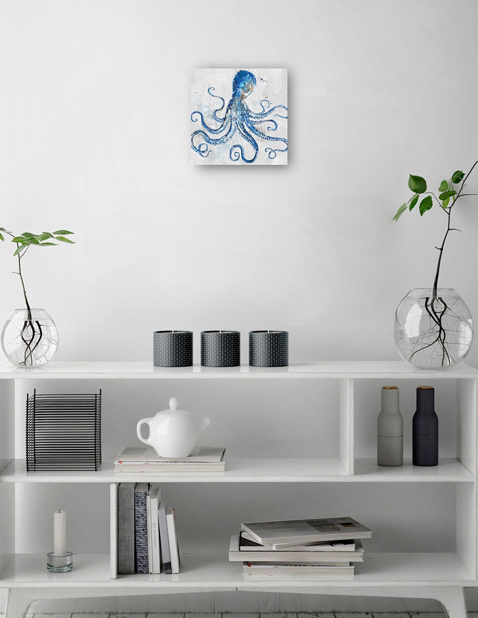 Cuadro decorativo Pulpo técnica mixta Criaturas Marinas 6