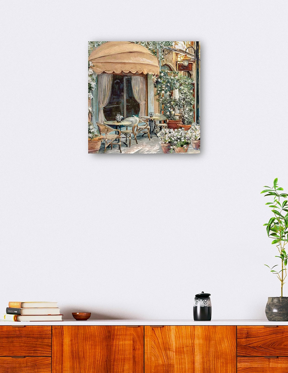 Cuadro decorativo Mesa para dos técnica mixta Lugares 2