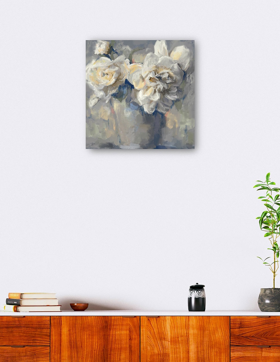 Cuadro decorativo Pétalos en maceta técnica mixta Macetas 2