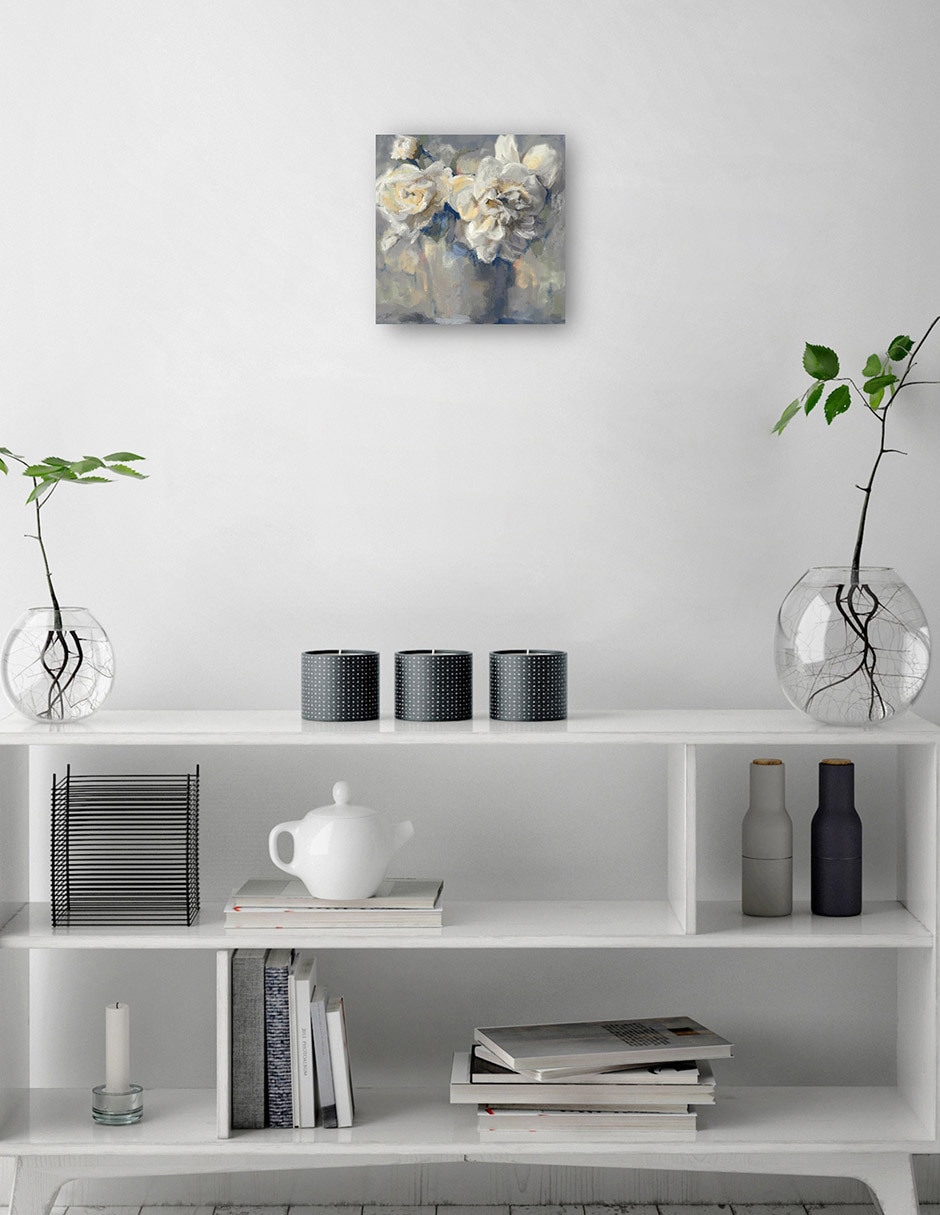 Cuadro decorativo Pétalos en maceta técnica mixta Macetas 6