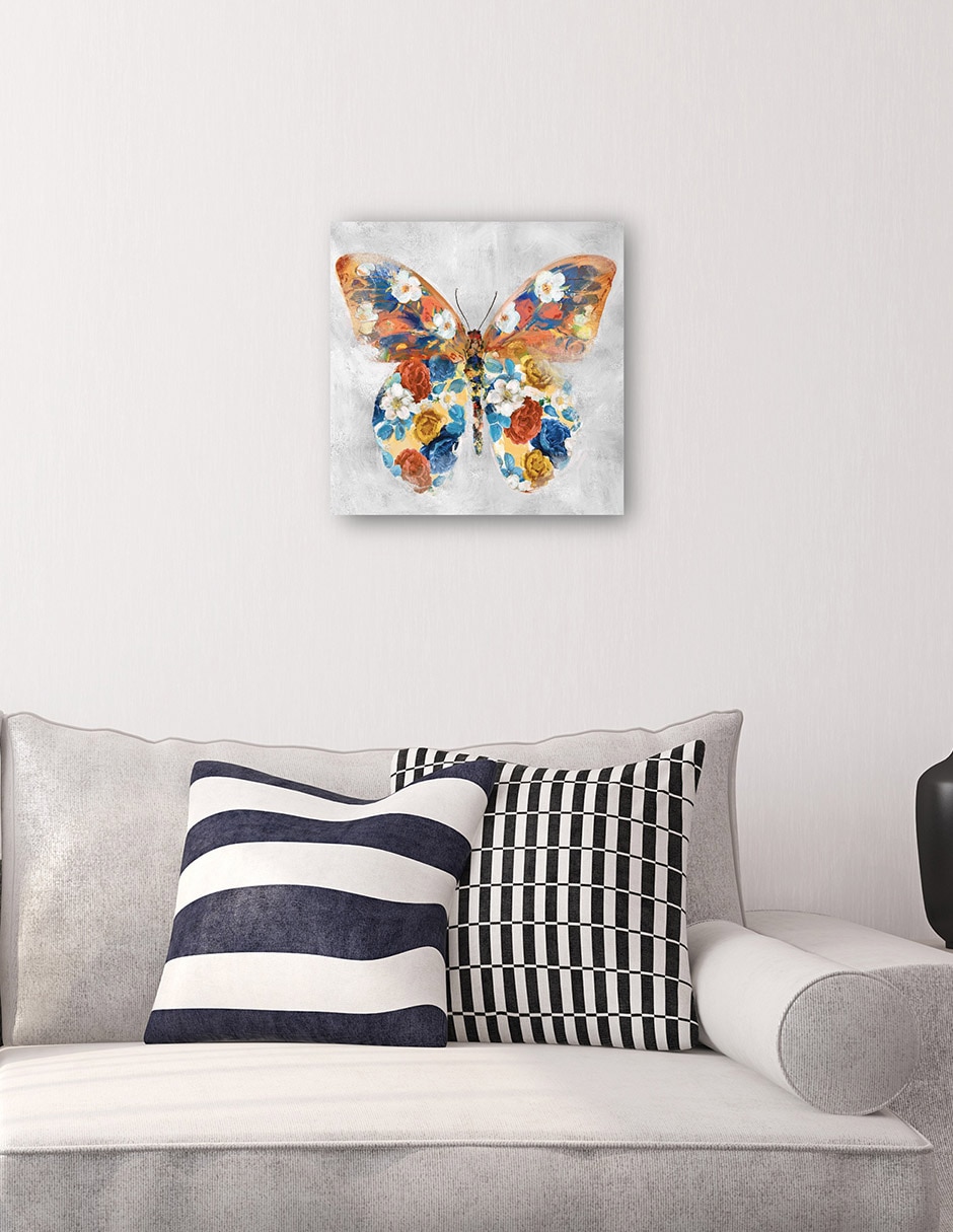 Cuadro decorativo Flores de mariposa I técnica mixta Primavera 4