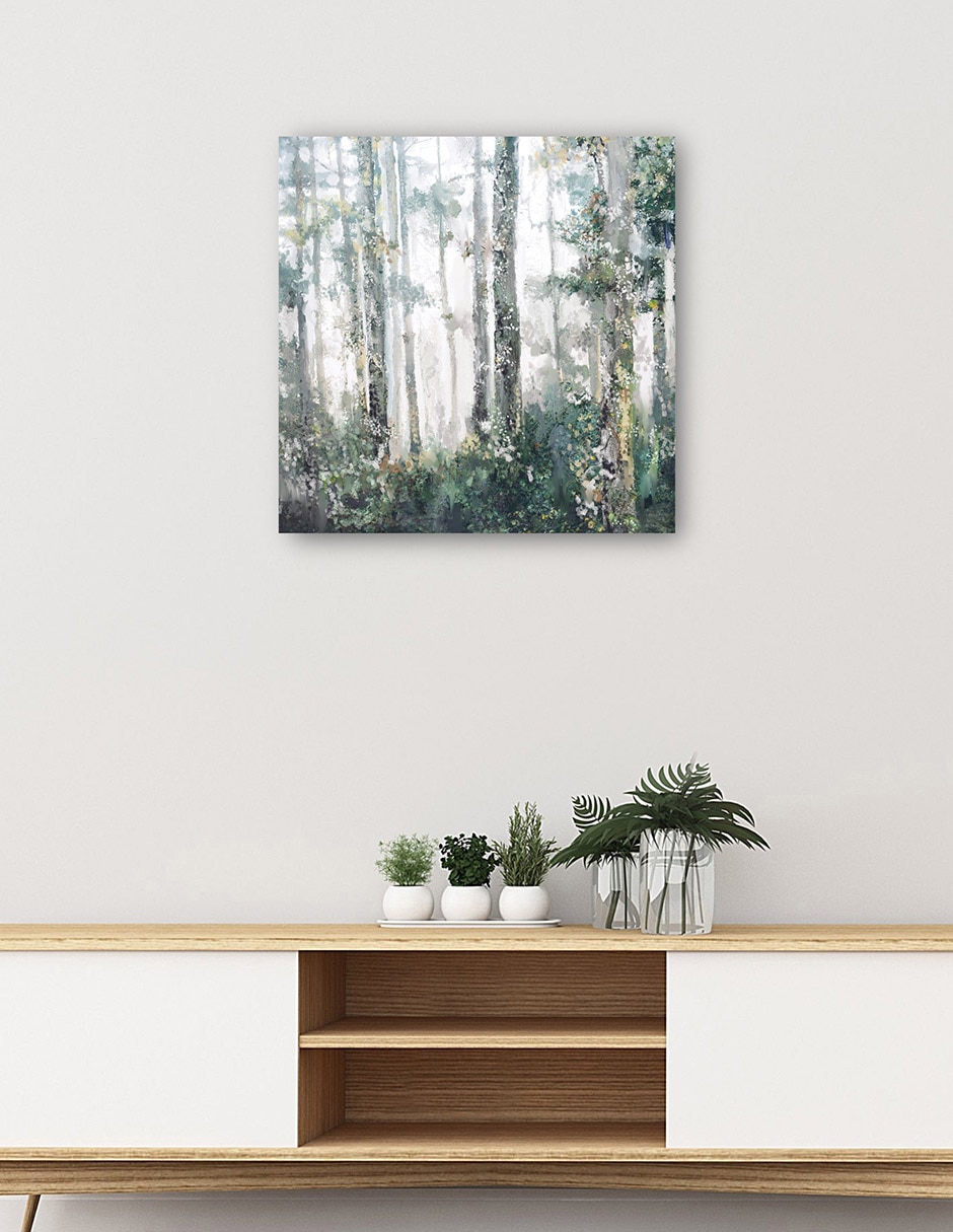 Cuadro decorativo Resplandor técnica mixta Bosques 3