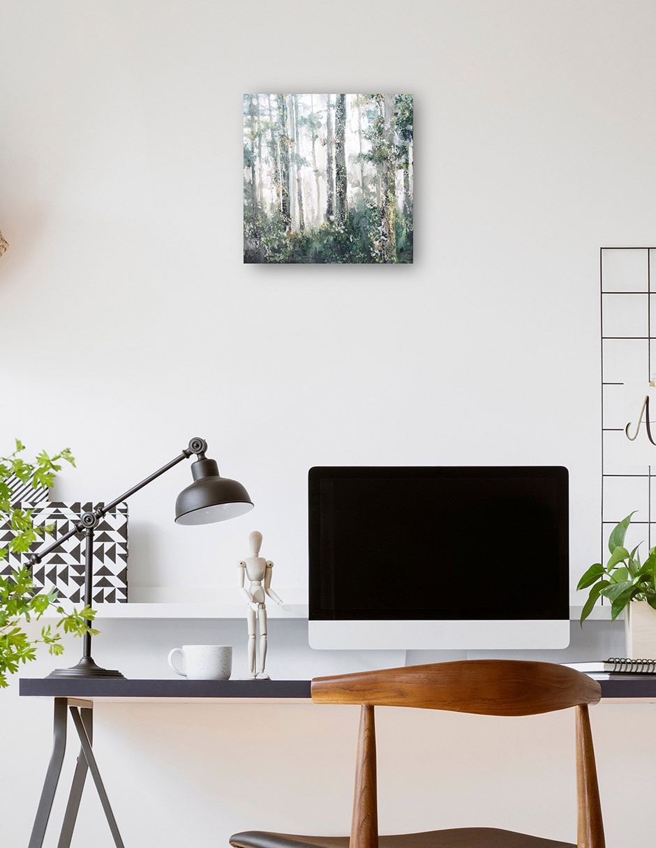 Cuadro decorativo Resplandor técnica mixta Bosques 5