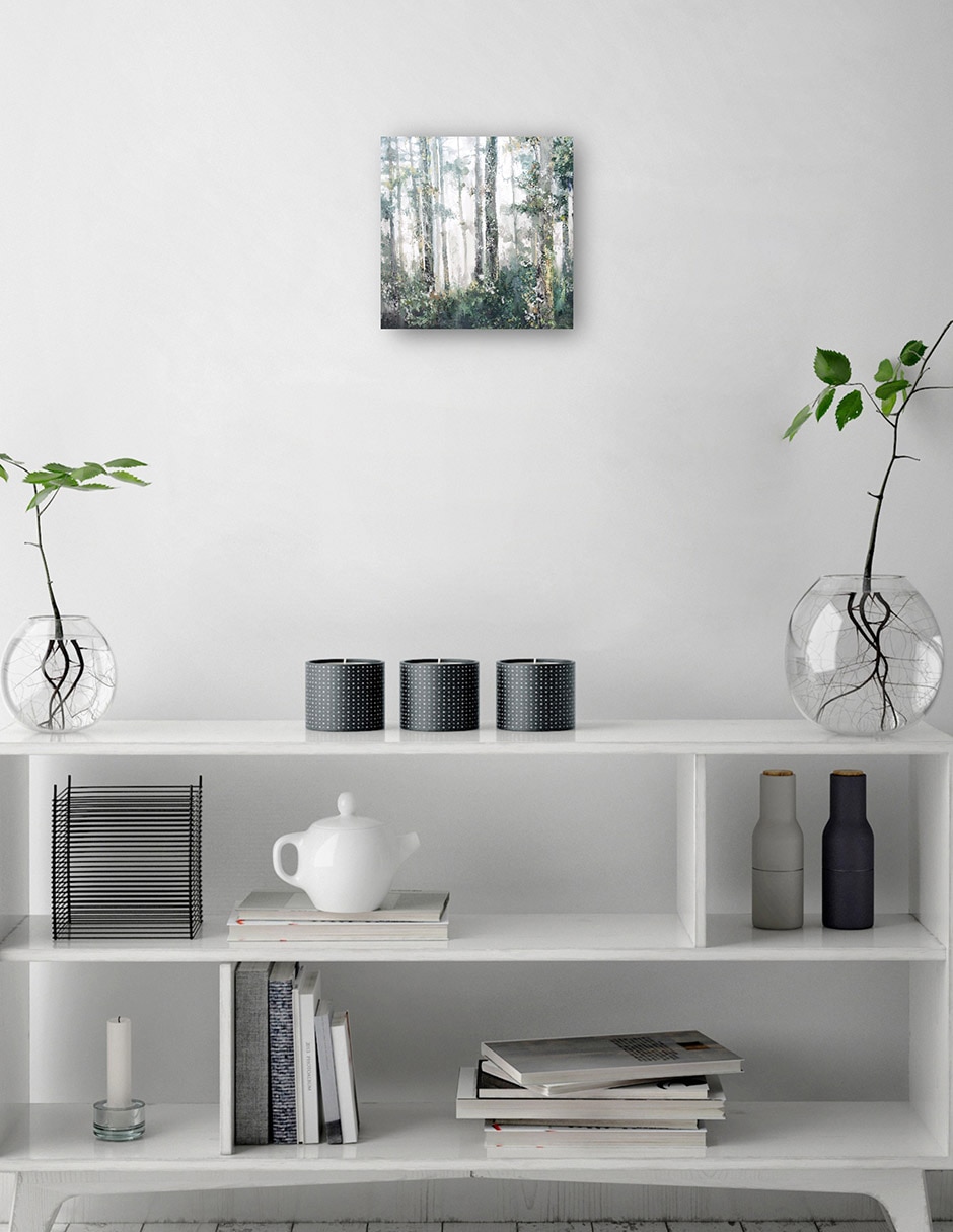 Cuadro decorativo Resplandor técnica mixta Bosques 6