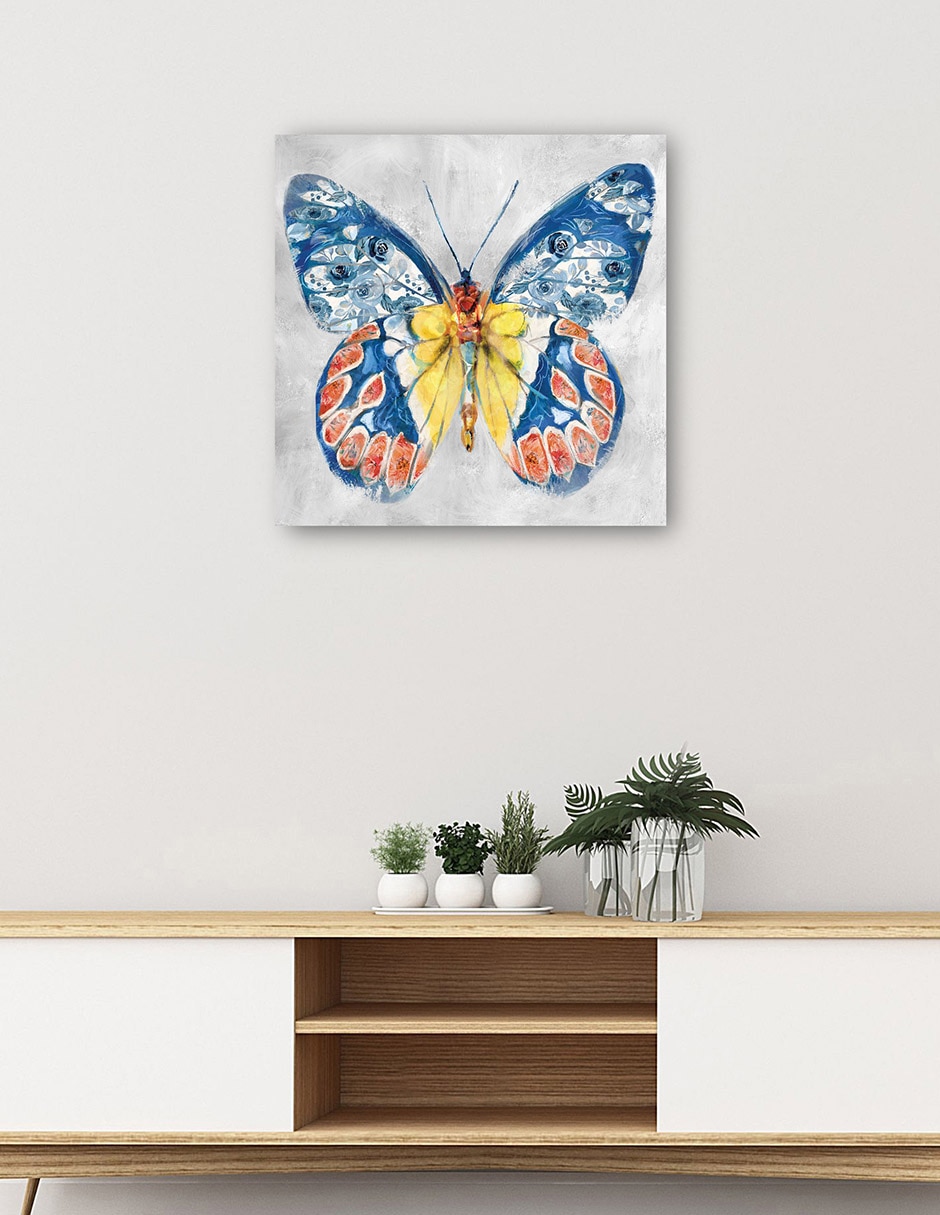 Cuadro decorativo Flores de mariposa II técnica mixta Primavera 3
