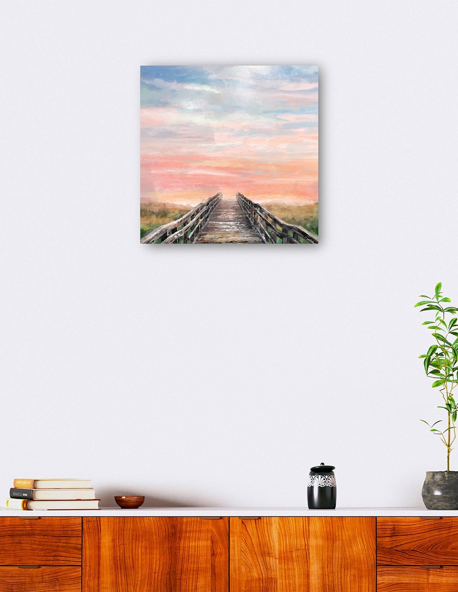 Cuadro decorativo Caminando al Horizonte técnica mixta Caminos 3