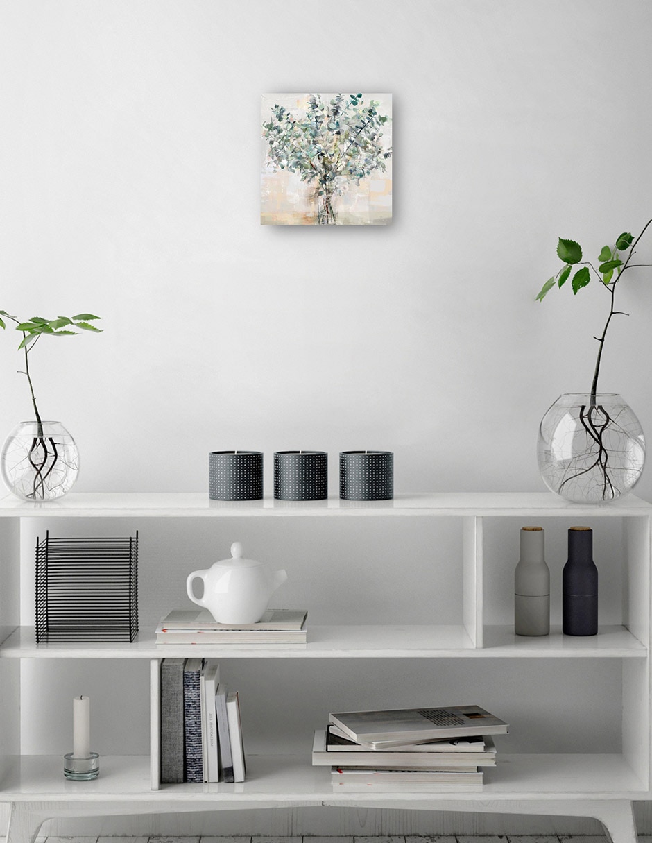 Cuadro decorativo Hojas Esenciales I técnica mixta Florero 6