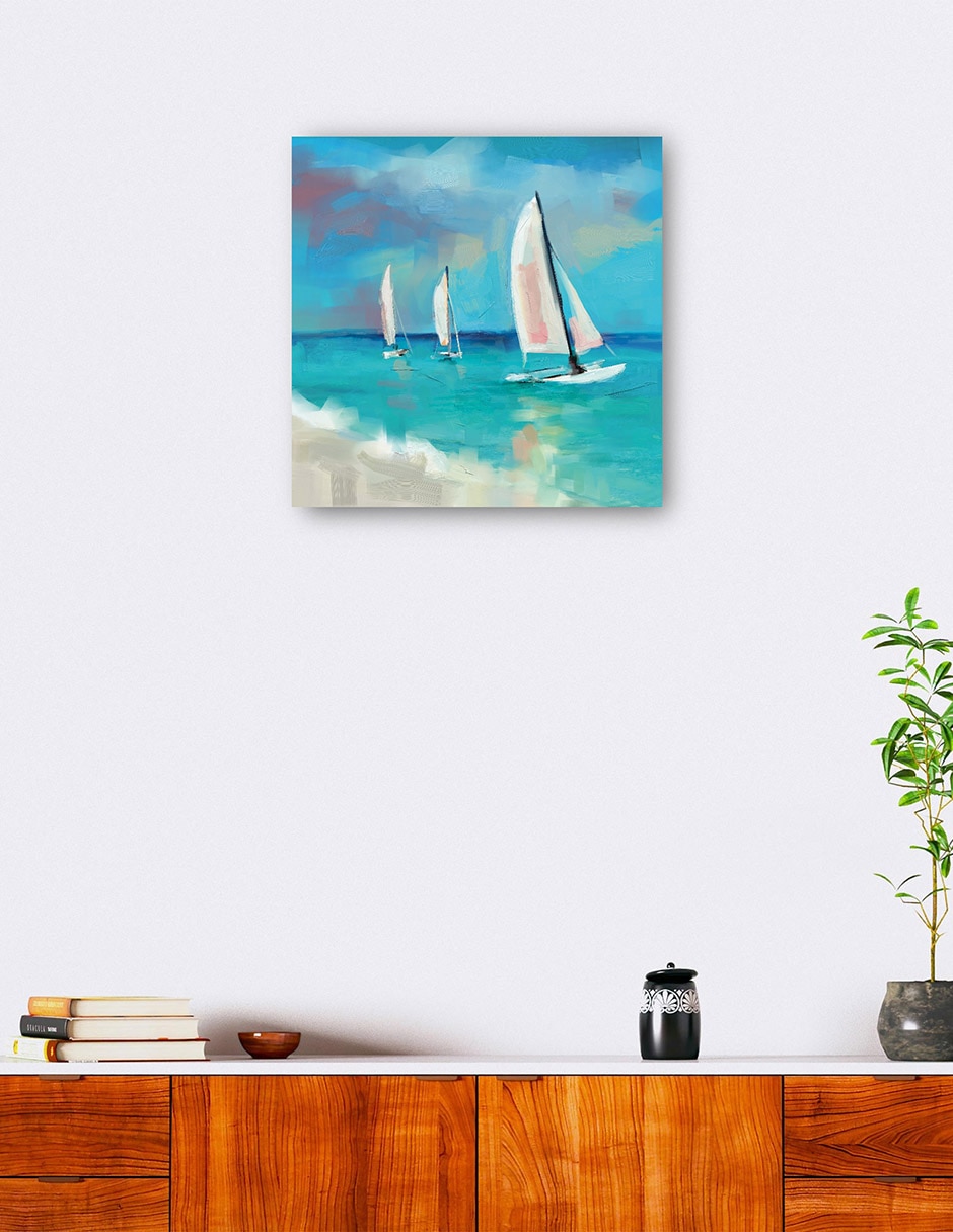 Cuadro decorativo Navengacion Tranquila técnica mixta Verano 2