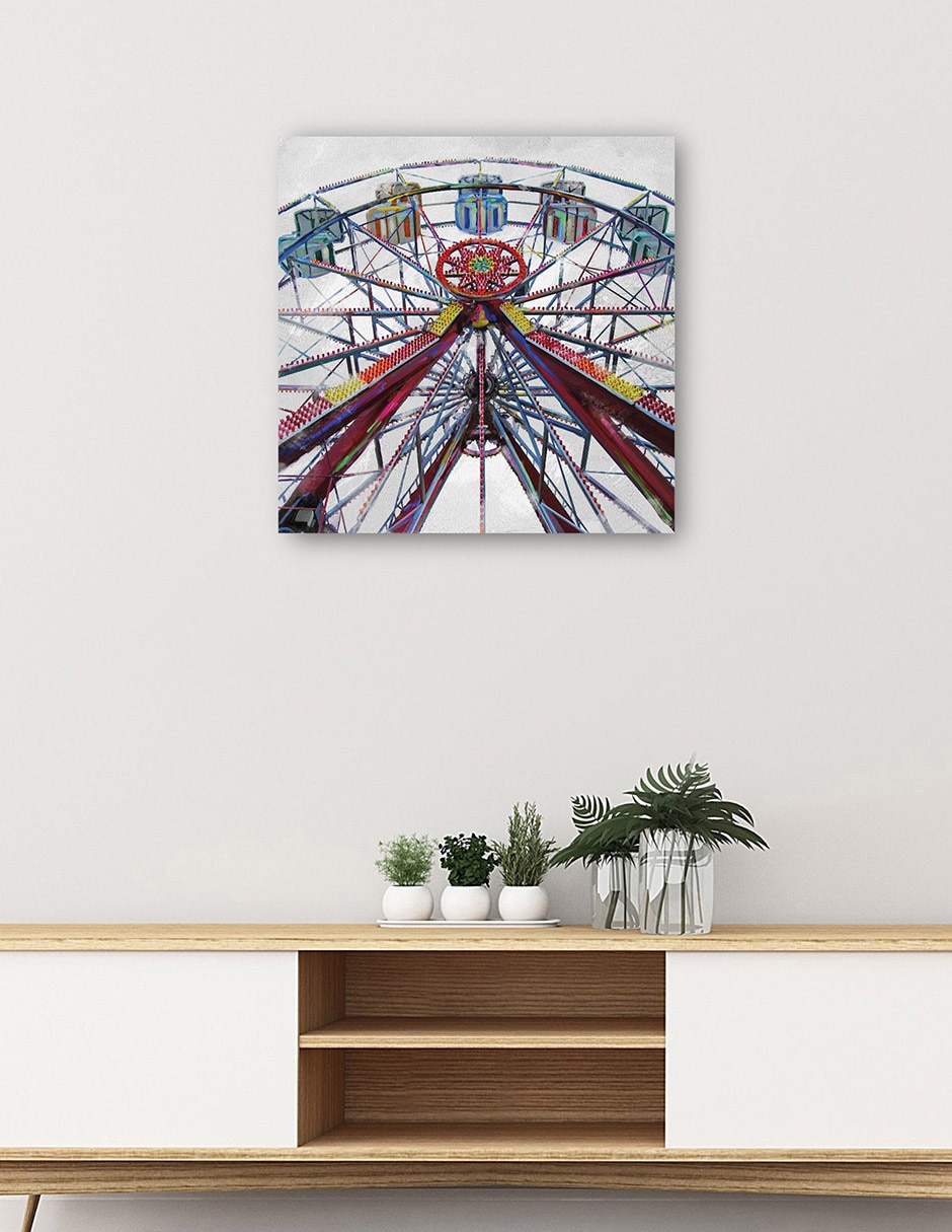 Cuadro decorativo Rueda de la Fortuna técnica mixta Diversión 3