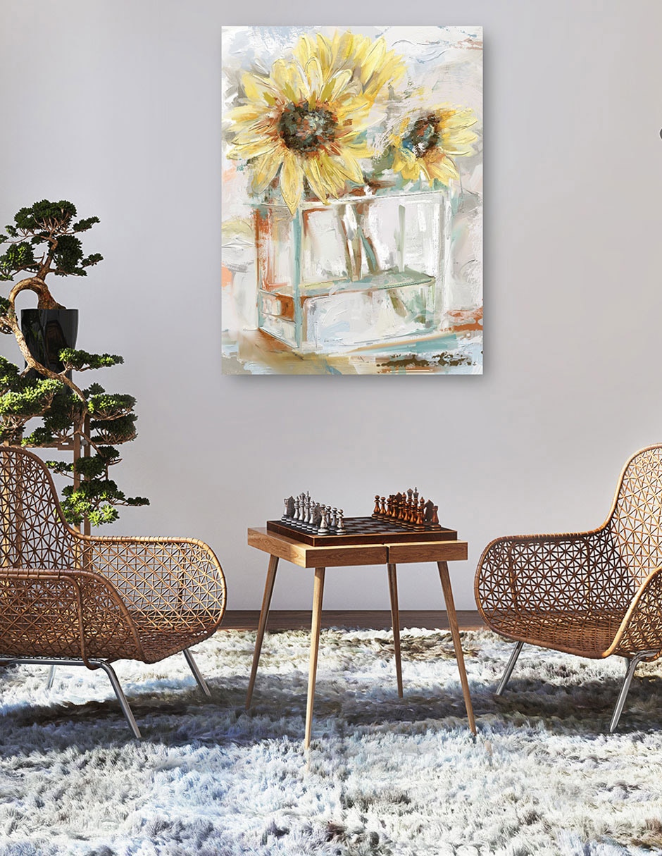 Cuadro decorativo Tournesoles técnica mixta Girasoles 5