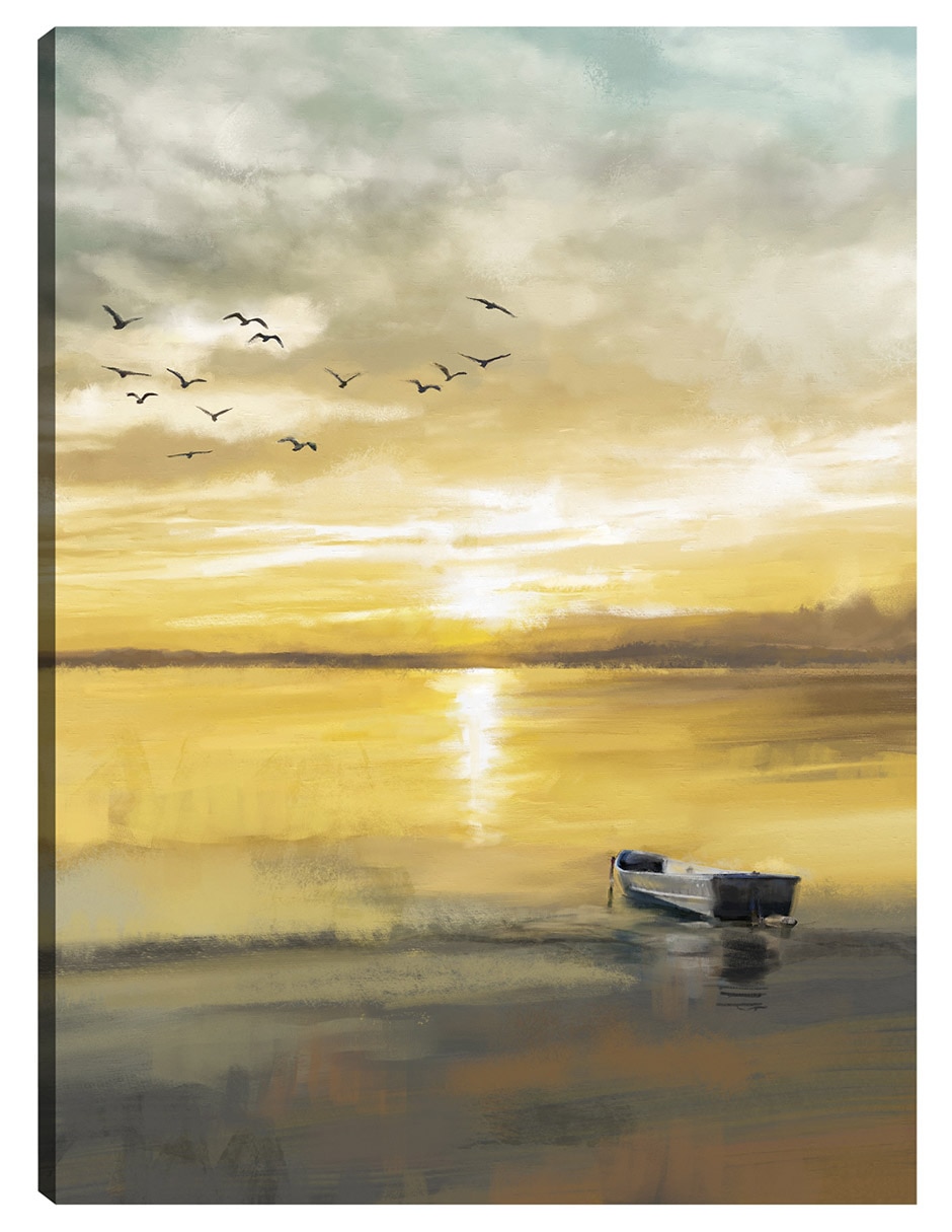 Cuadro decorativo Vuelo Nocturno técnica mixta Crepúsculo