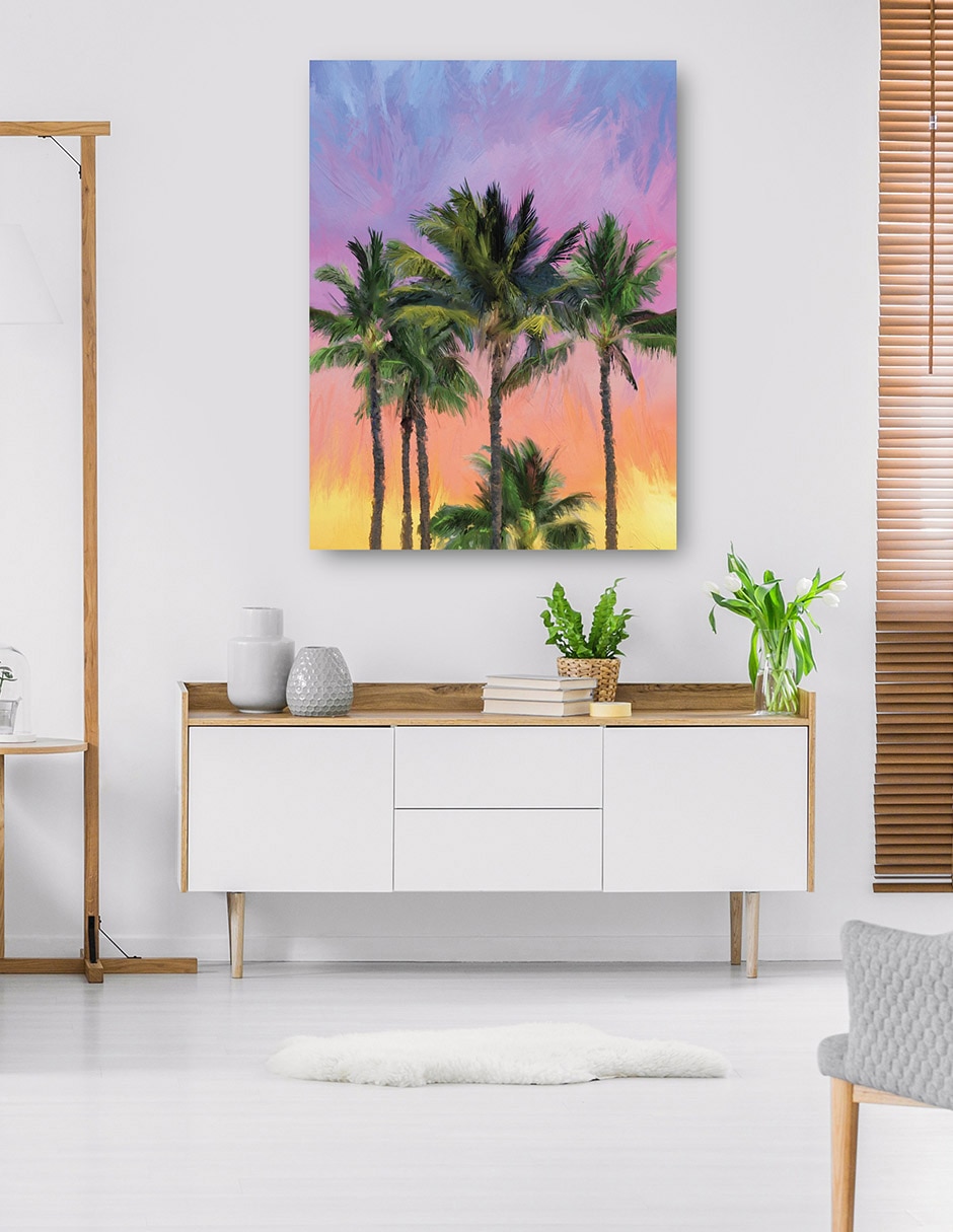 Cuadro decorativo Sorbete Atardecer técnica mixta Verano 4