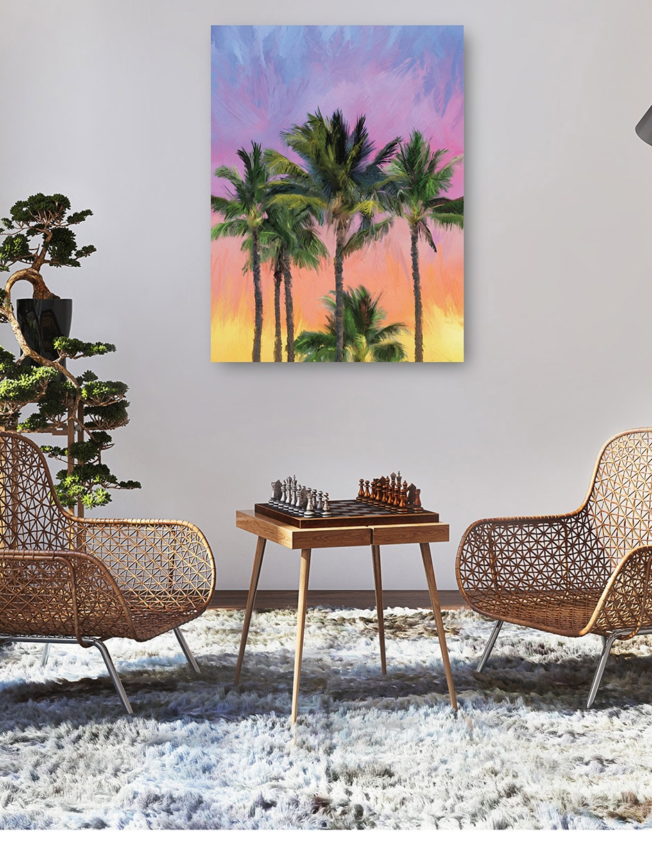 Cuadro decorativo Sorbete Atardecer técnica mixta Verano 5