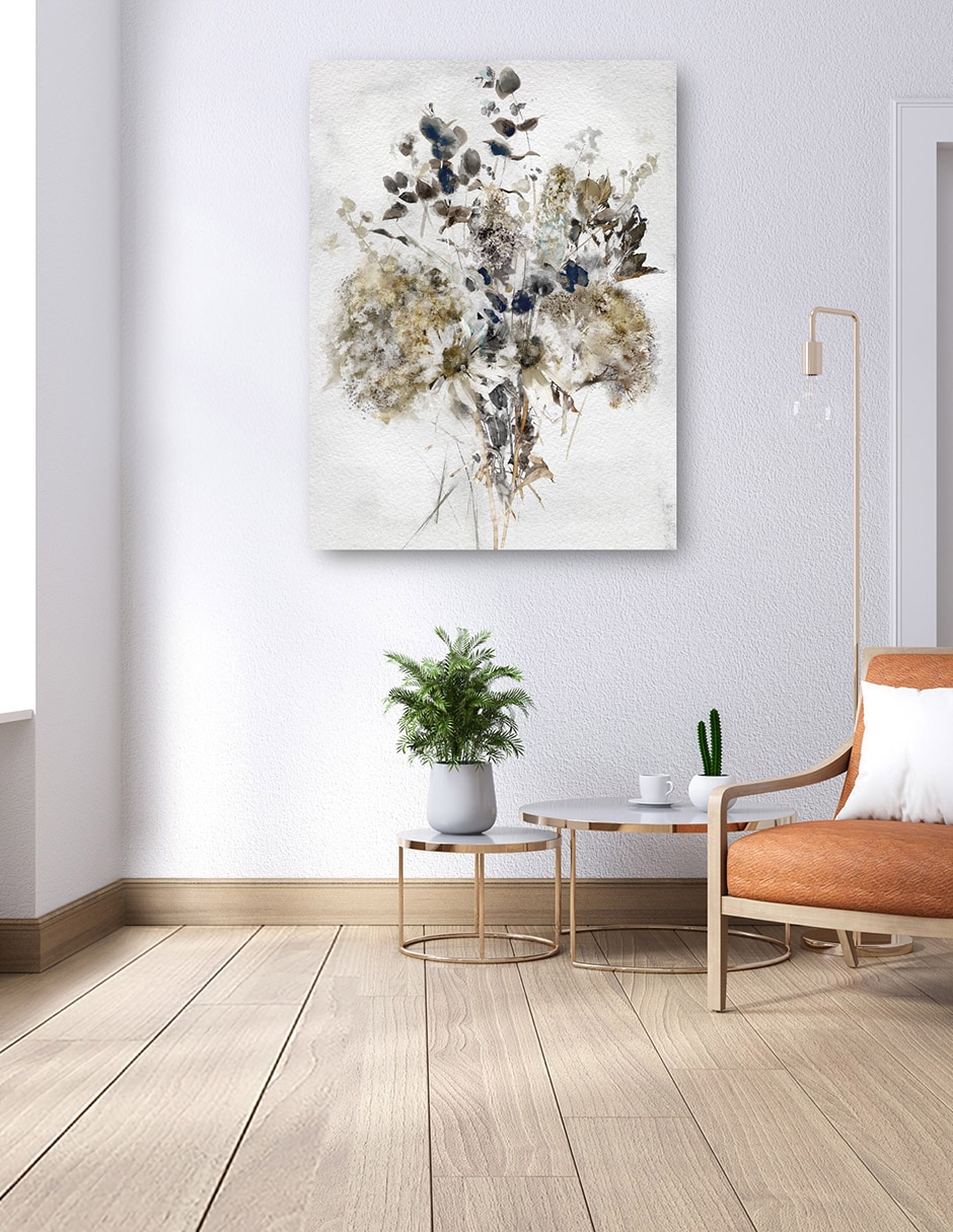 Cuadro decorativo Suave Brisa técnica mixta Arreglo Floral 4