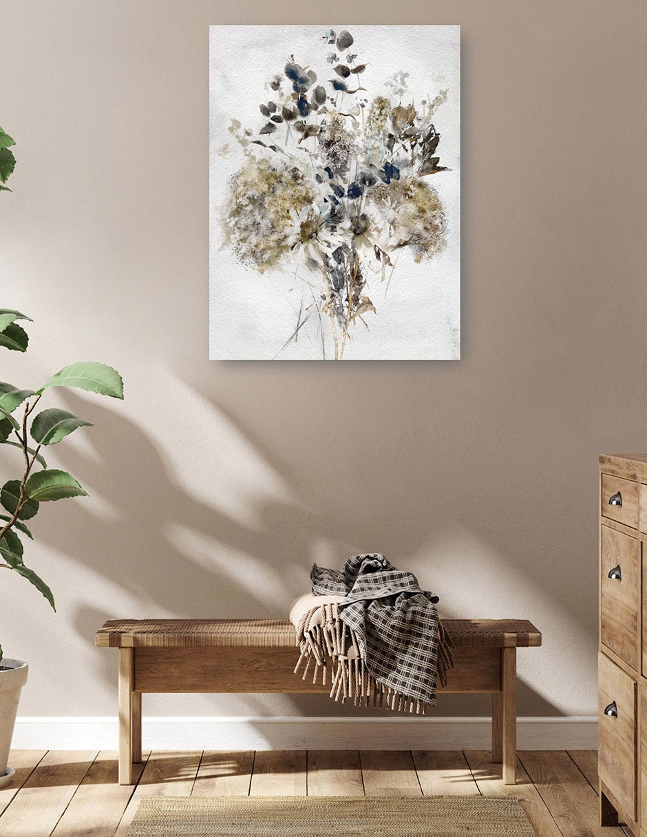 Cuadro decorativo Suave Brisa técnica mixta Arreglo Floral 5