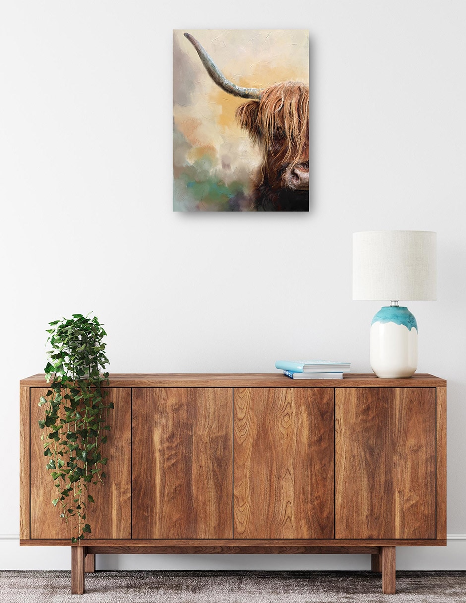 Cuadro decorativo Tierras Altas técnica mixta Animales Domésticos 8