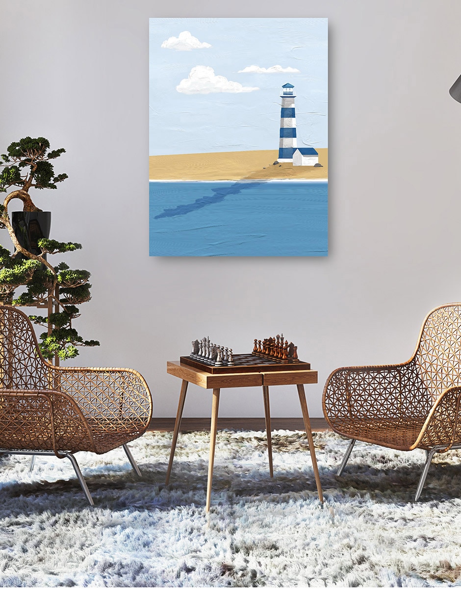 Cuadro decorativo Serie De Verano I técnica mixta Faros 5