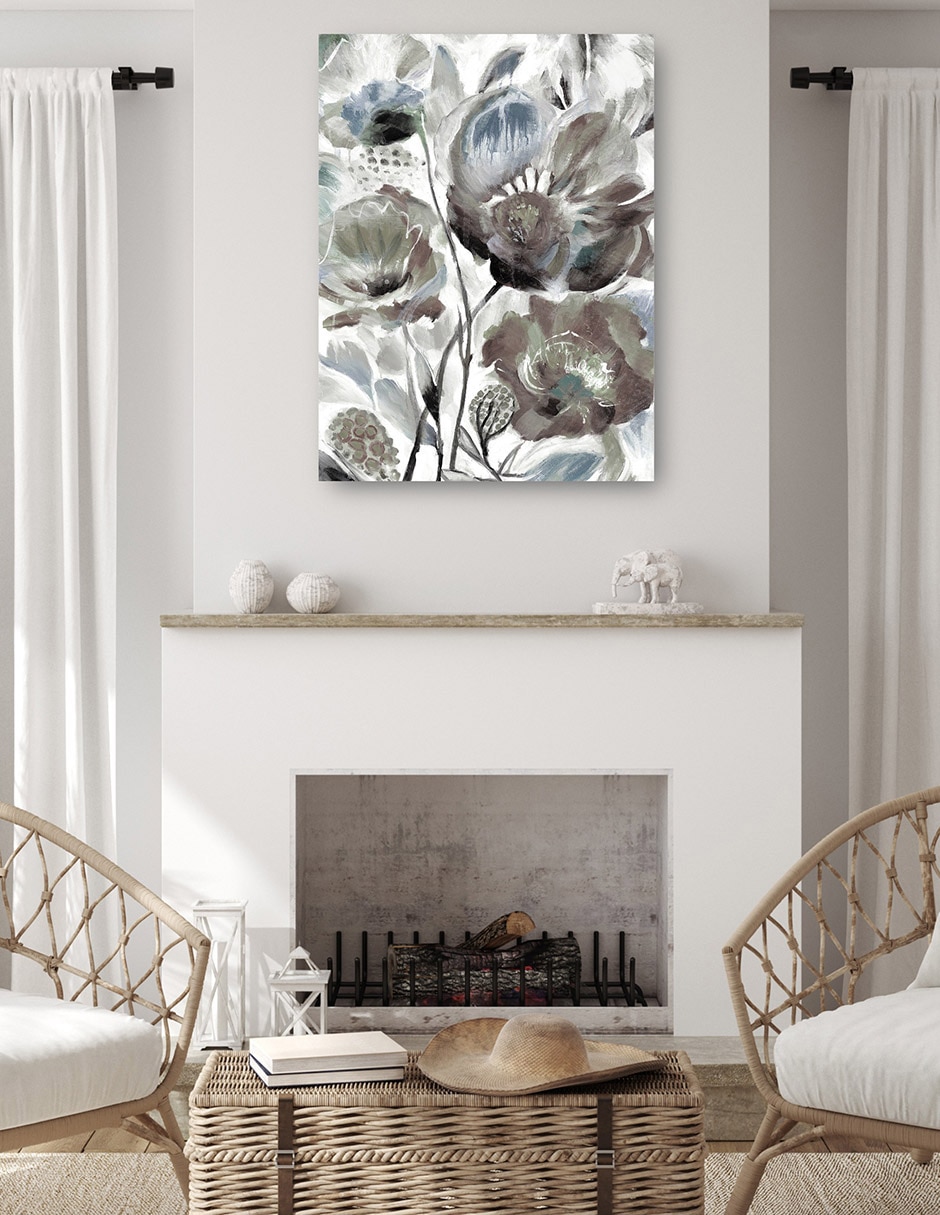 Cuadro decorativo Tonos De Cobre II Azul técnica mixta Floración 6