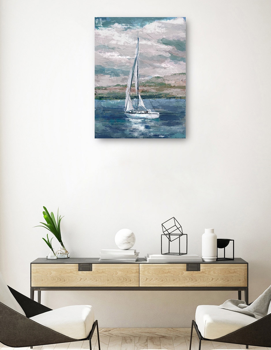 Cuadro decorativo Vientos Suaves técnica mixta Navegación 7