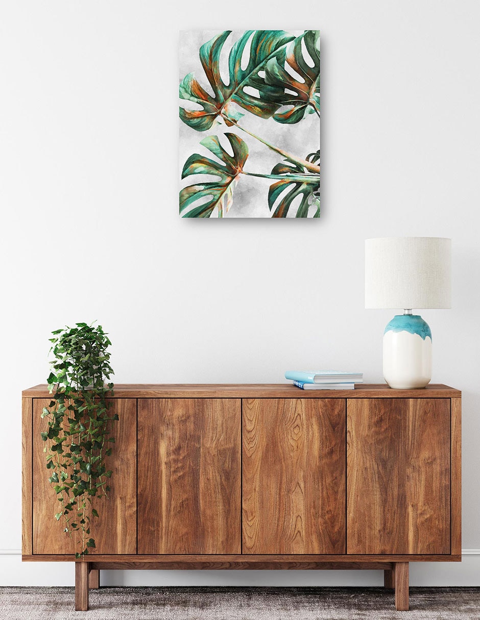 Cuadro decorativo Monstruosa técnica mixta Plantas 8