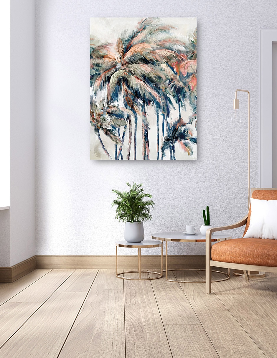 Cuadro decorativo Palmeras De La Isla técnica mixta Verano 4