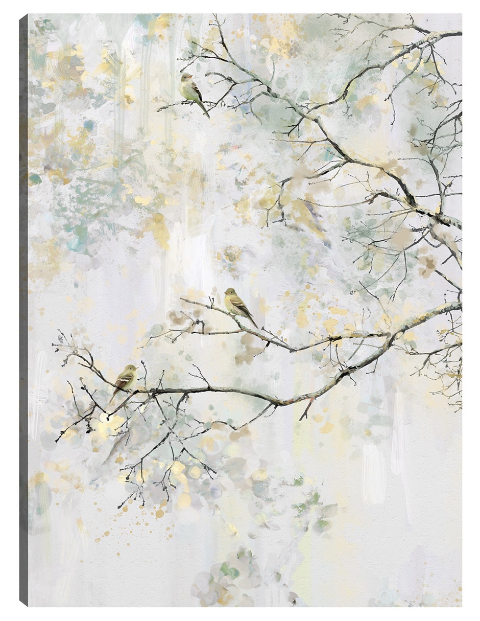 Cuadro decorativo Posado II técnica mixta Aves Silvestres