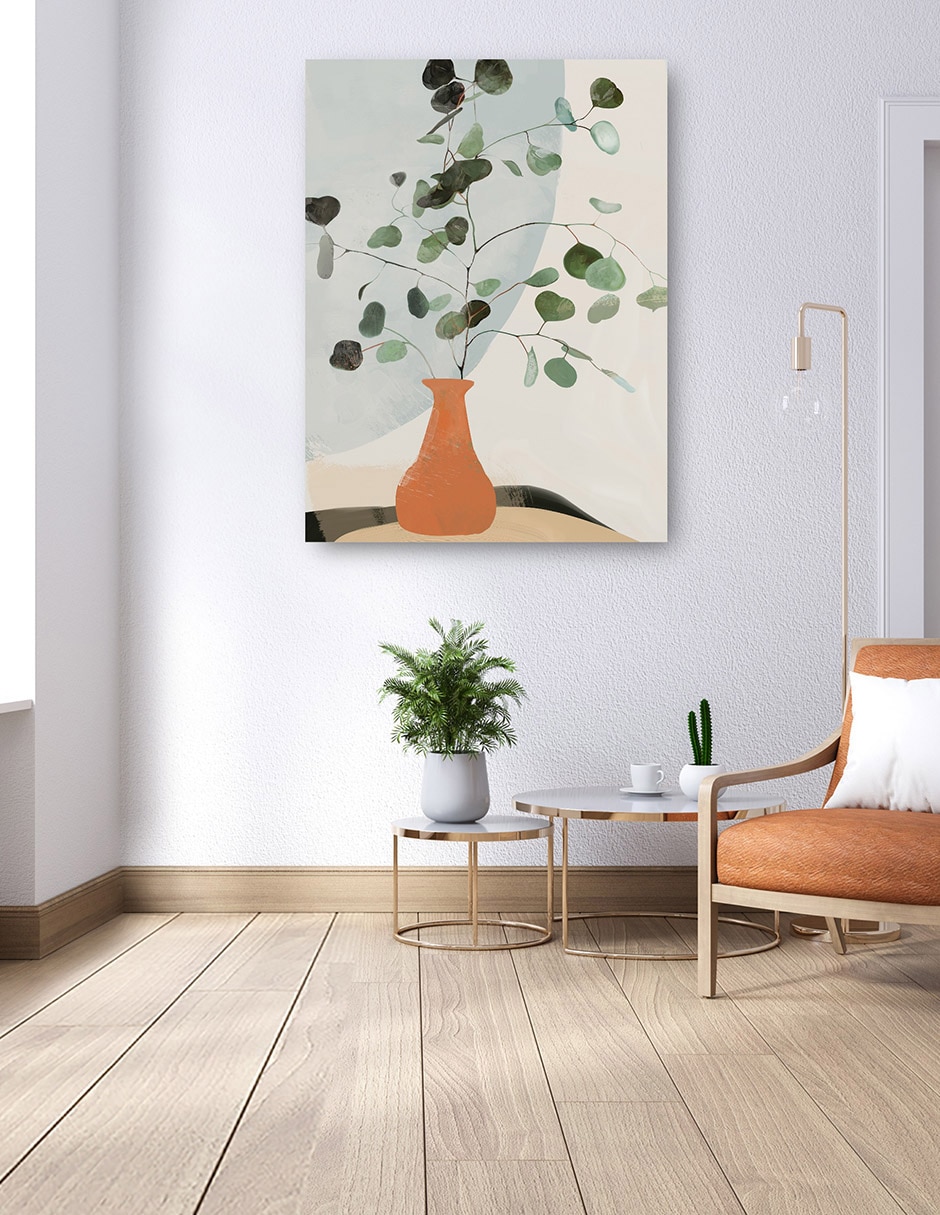 Cuadro decorativo Rama De Eucalipto técnica mixta Floreros 4