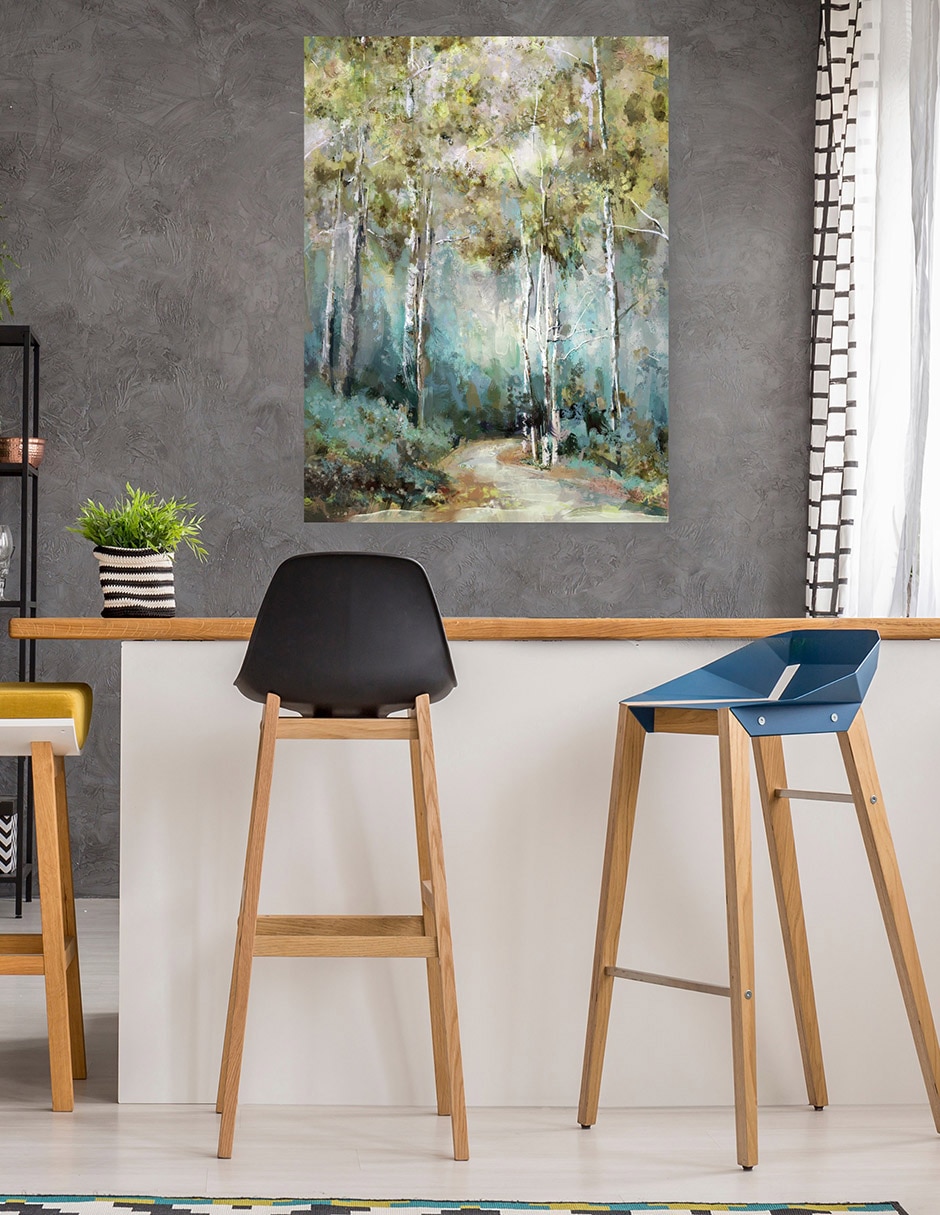 Cuadro decorativo Primavera Sinuosa técnica mixta Bosques 5