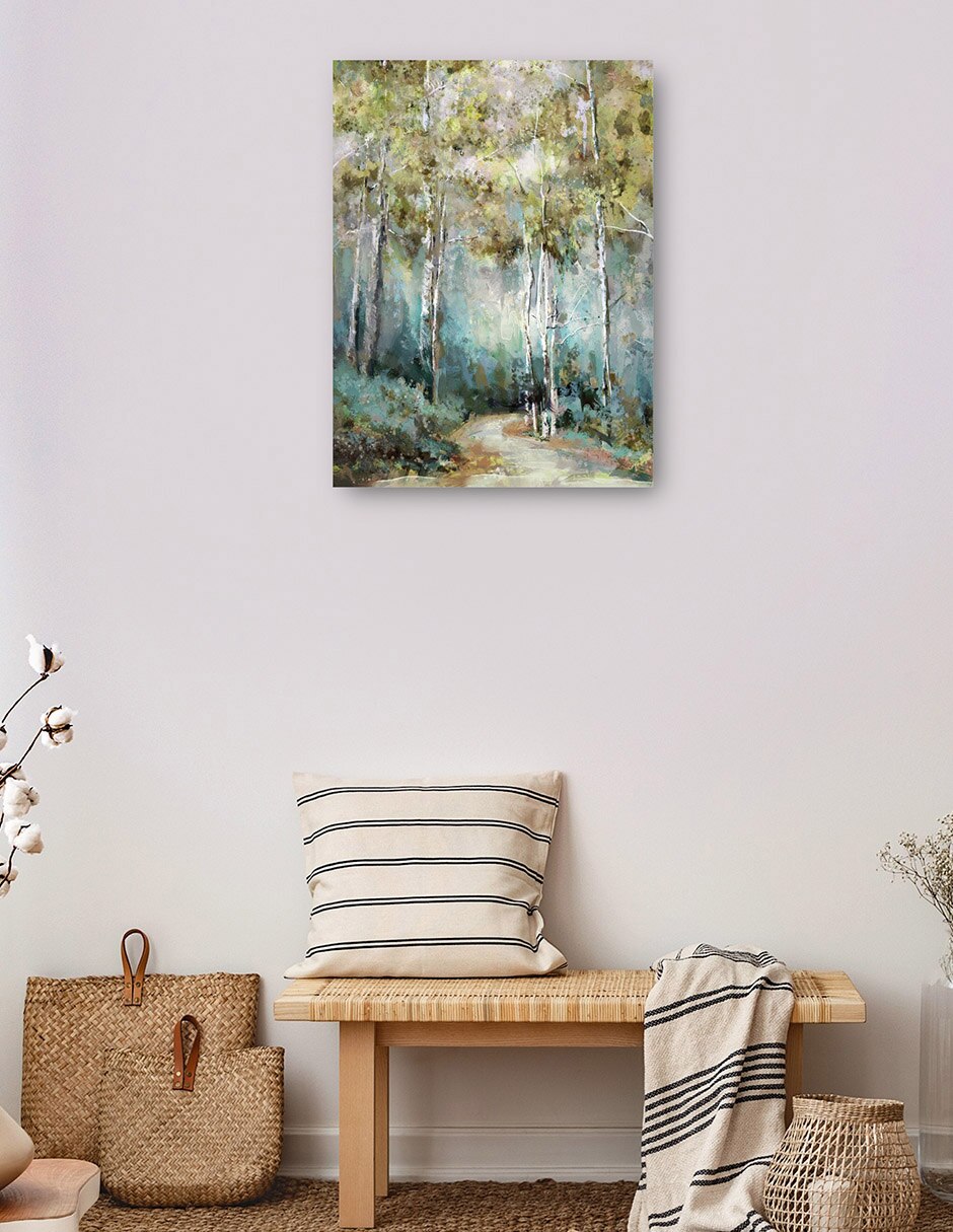 Cuadro decorativo Primavera Sinuosa técnica mixta Bosques 7