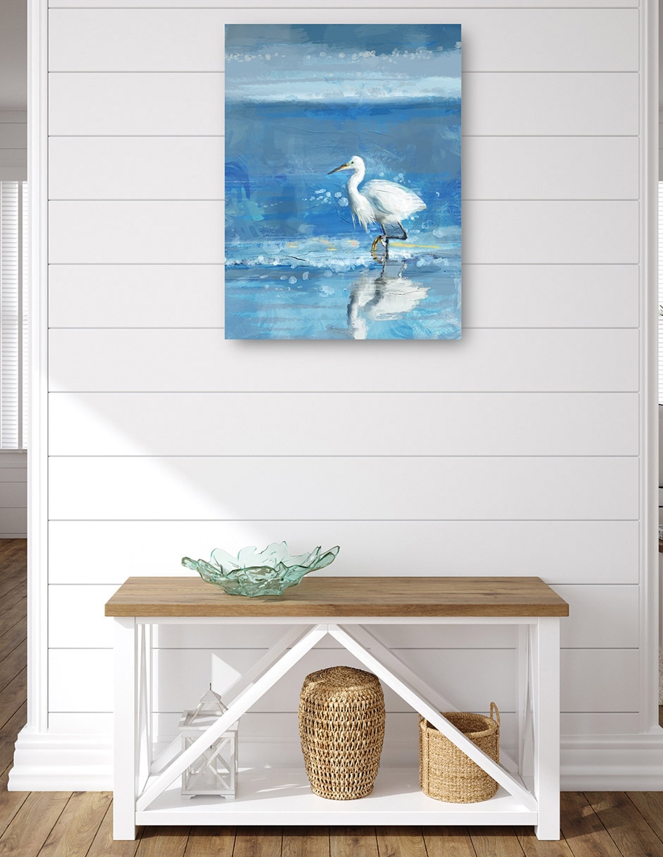 Cuadro decorativo Reflexión Costera técnica mixta Aves Silvestres 6