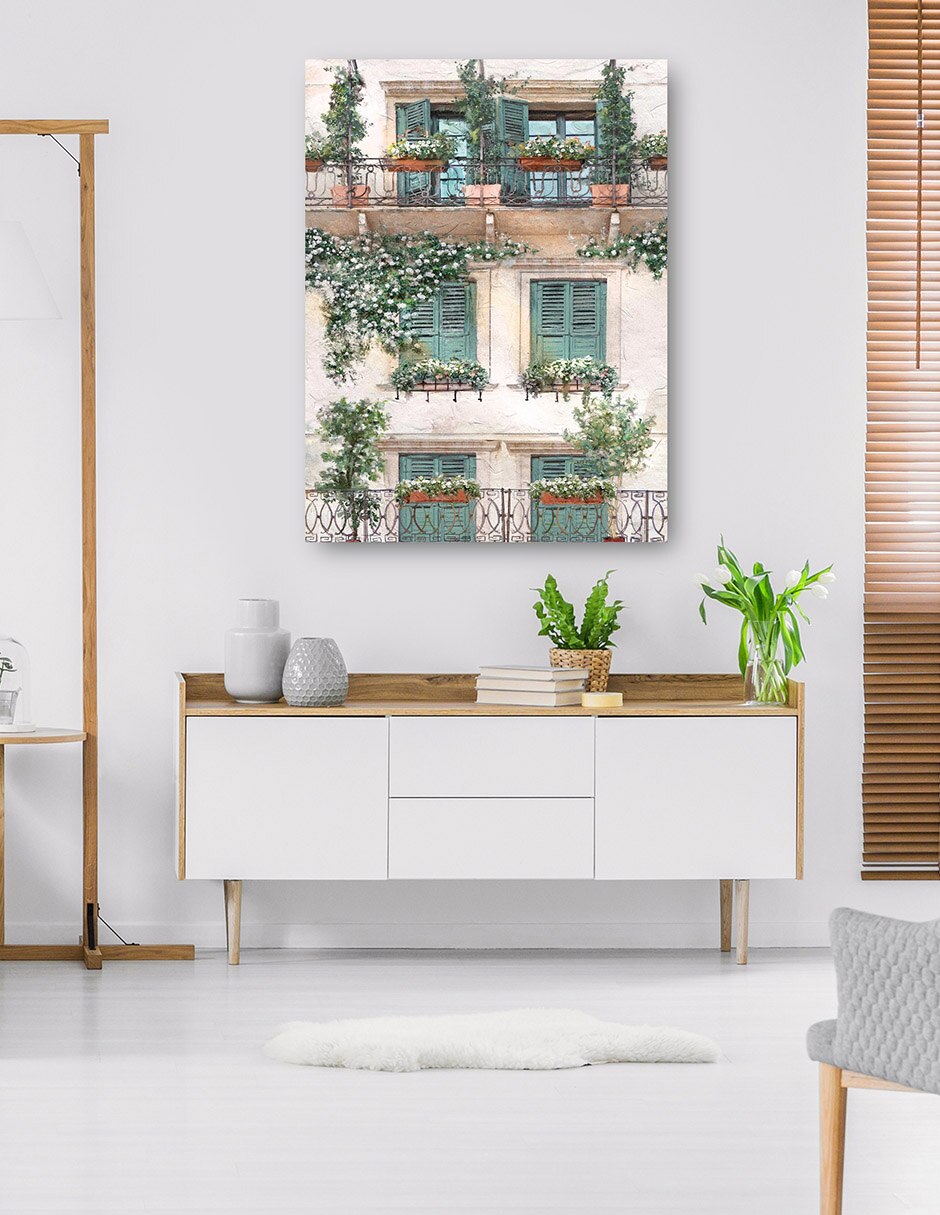 Cuadro decorativo Persianas I técnica mixta Lugares 4