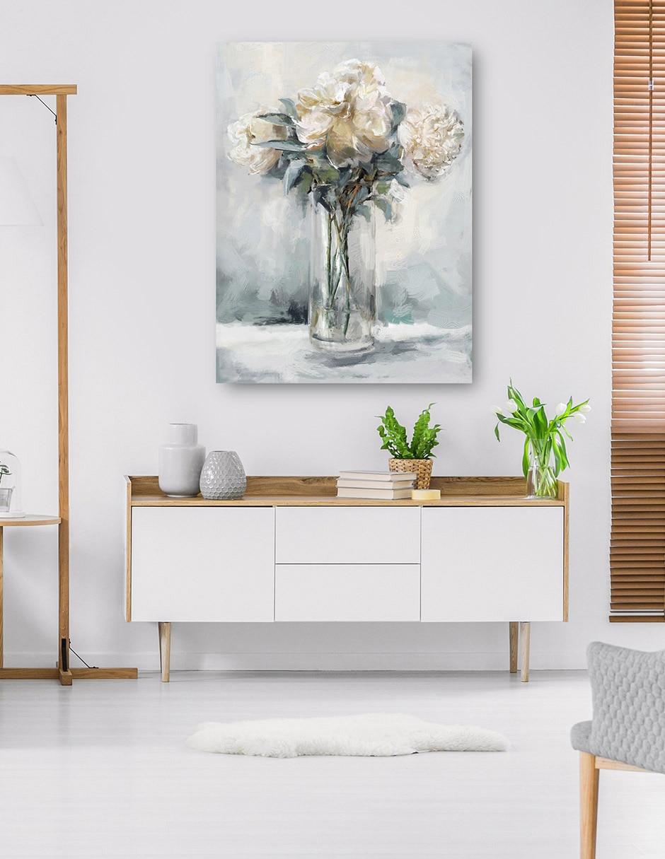 Cuadro decorativo Peonías Preciosas I técnica mixta Floreros 4