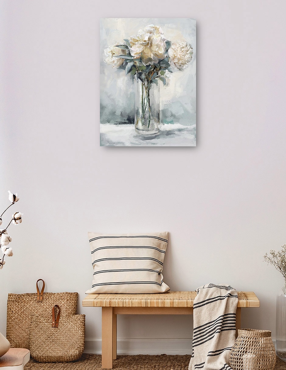 Cuadro decorativo Peonías Preciosas I técnica mixta Floreros 7