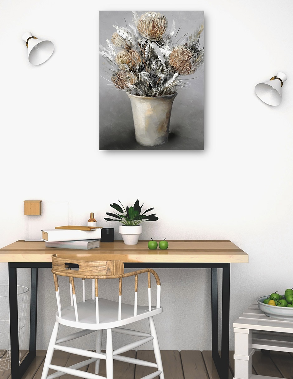Cuadro decorativo Preciosos Susurros I técnica mixta Macetas 6