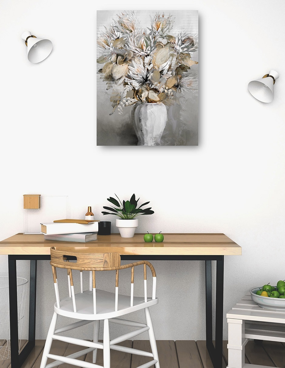 Cuadro decorativo Preciosos Susurros II técnica mixta Floreros 6