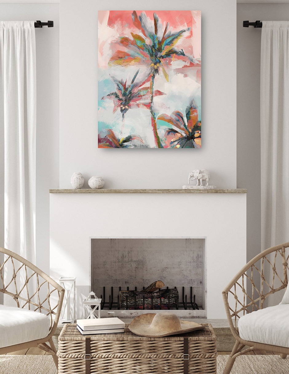 Cuadro decorativo Palma De Coral técnica mixta Costero 6