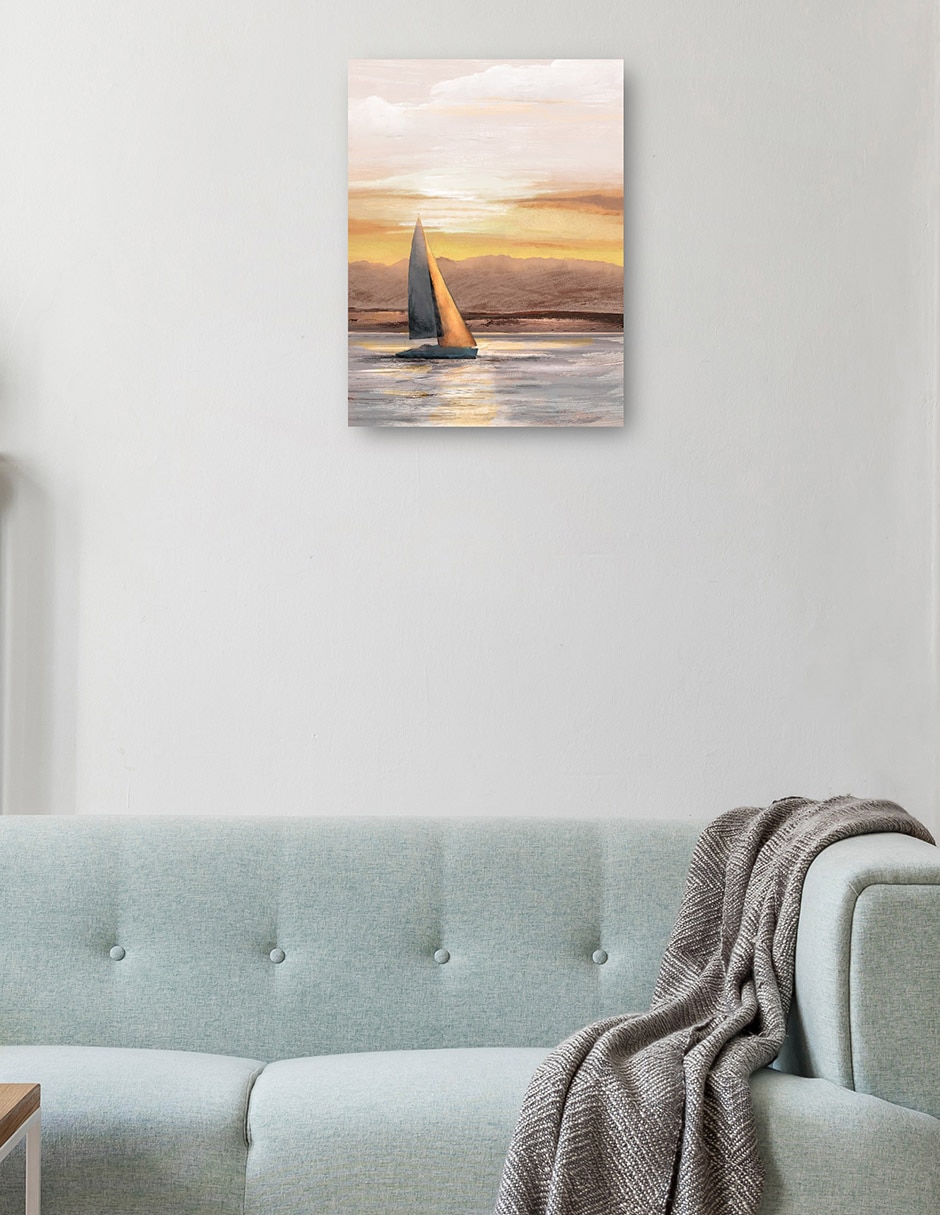 Cuadro decorativo Navegar Lejos Del Atardecer técnica mixta Navegación 8