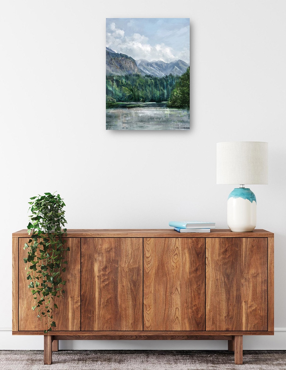 Cuadro decorativo Retiro Del Lago técnica mixta Lagos 8