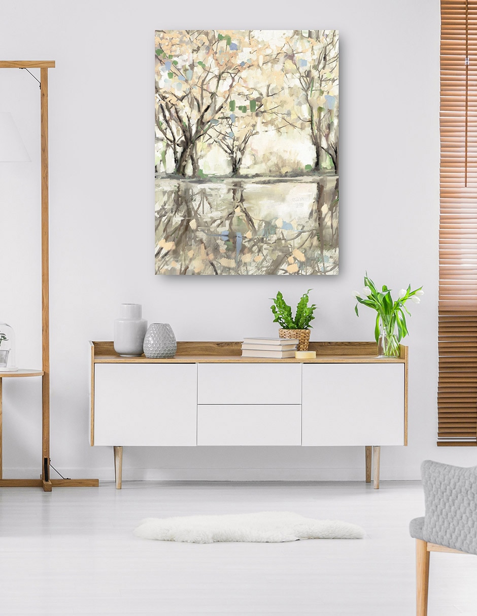 Cuadro decorativo Reflexiones De Flor De Salvia técnica mixta Lagos 4